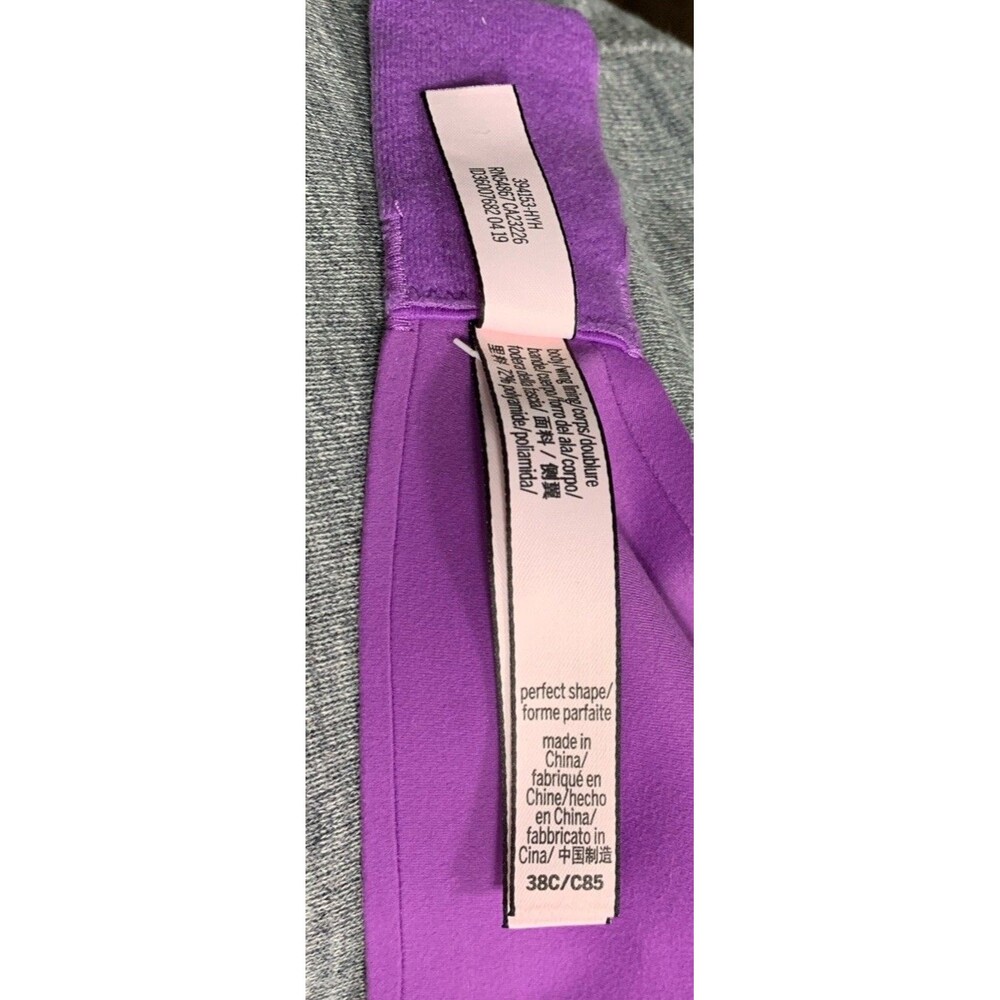 Victorias Secret Perfect Shape Bra Size 38 C Purple - Picture 6 of 6